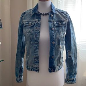 Zara Distressed Denim Jacket